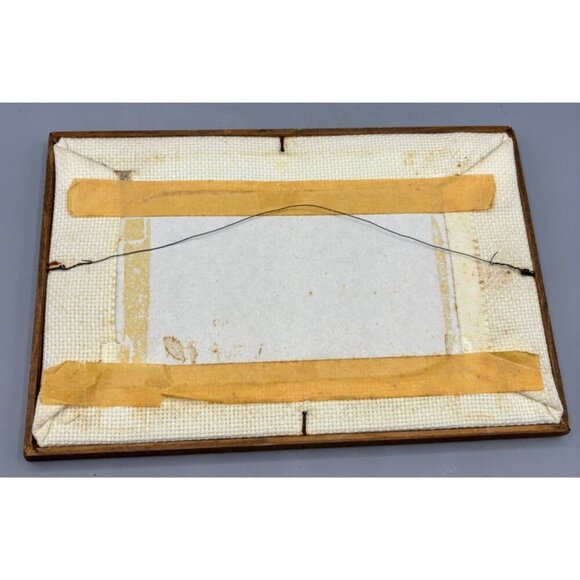 Vtg Wood Framed Cross Stitch Theres No Man Like My Father Except Grandpa - Picture 3 of 5